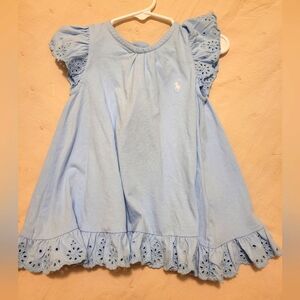 Ralph Lauren Sky Blue Eyelet Kids Dress